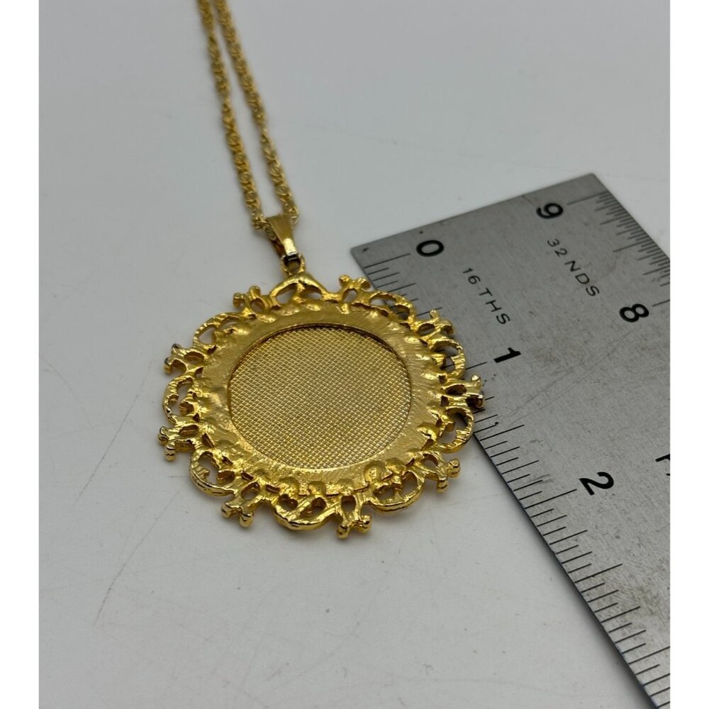 1970s Jewels By Rio Goldtone Zodiac Pendant Necklace-Virgo-NOS MCM RARE - Picture 8 of 8